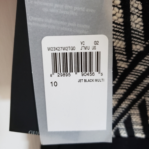 New with tags! Guess Black and White Pattern Dress - Picture 9 of 9
